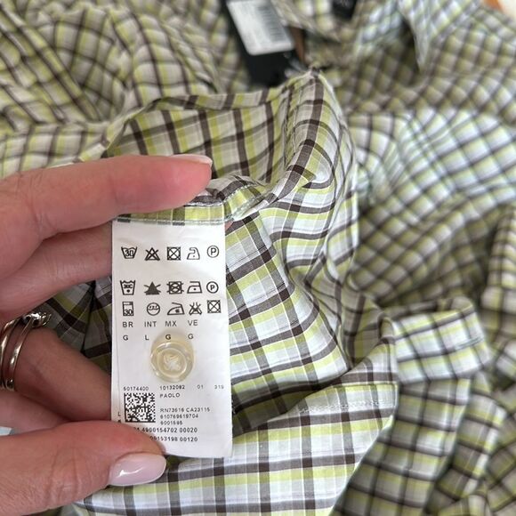 Hugo Boss Men’s Large Plaid Dress Shirt Regular fit - Picture 4 of 5